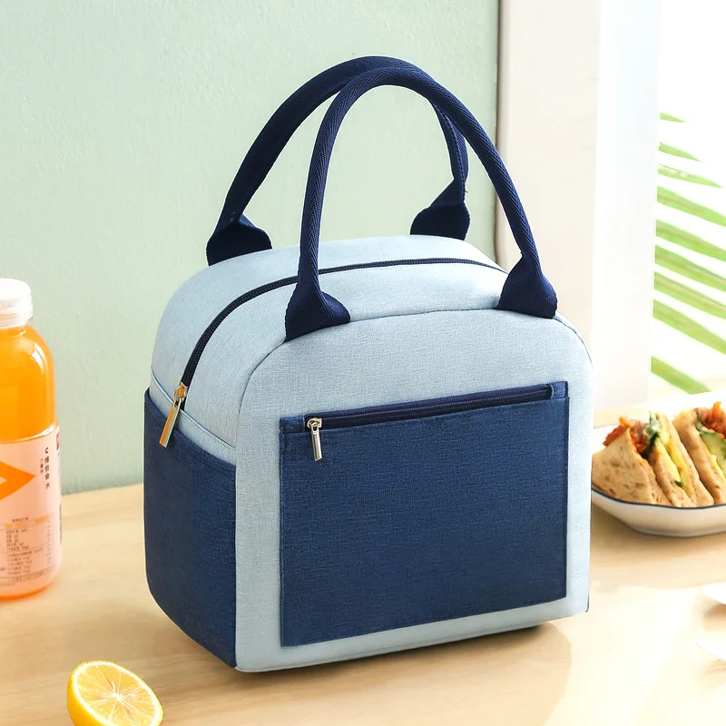 Portable Insulated Lunch Bags Thermal Insulation Lunch Box Student Lunch Storage Bag Picnic Cooler Bag Large Capacity Handbag
