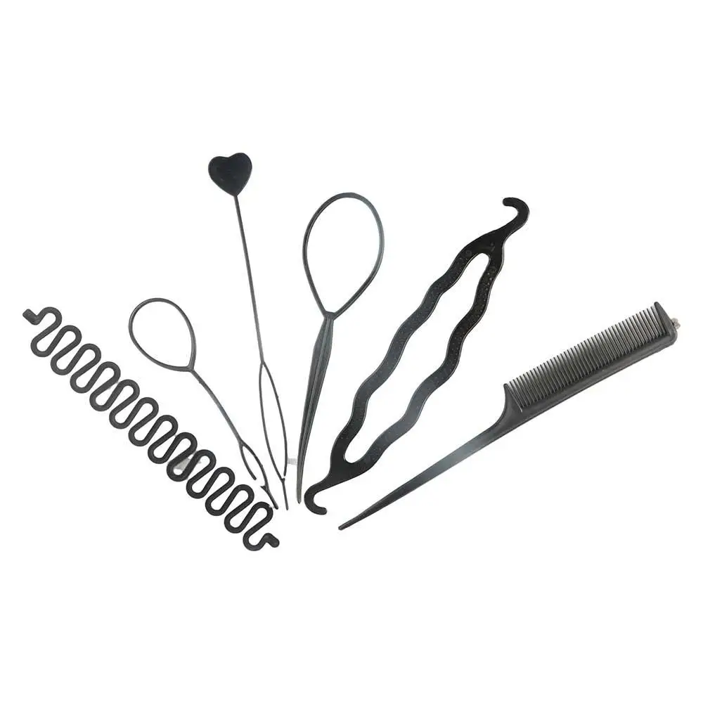 Clip Hair Accessories Bun Maker Twist Hair Roller Hair Braider Kit Pull-through Hair Needle Hair Braiding Tools Hair Dispenser