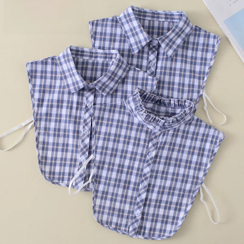 colarinho-decorativo-falso-xadrez-quasar-para-camisa-feminina-colecao-de-inverno-versatil-e-multifuncional-estilo-casual