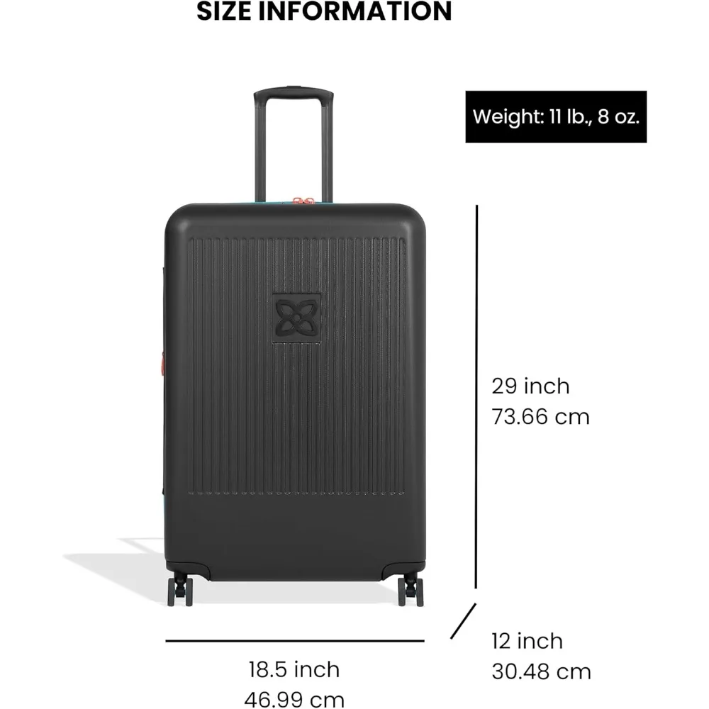 29-Zoll-Reisegepäck mit robustem Hardshell, erweiterbarem Design und 4 Doppelspinnerrädern