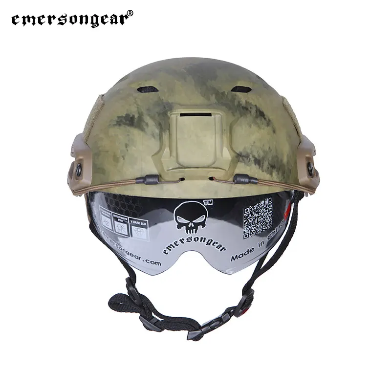 Emersongear BJ ประเภท Fast หมวกกันน็อกยุทธวิธีแว่นตาป้องกันแว่นตาหมวกนิรภัยสําหรับ Airsoft การล่าสัตว์กลางแจ้งเดินป่าขี่จักรยาน EM8818