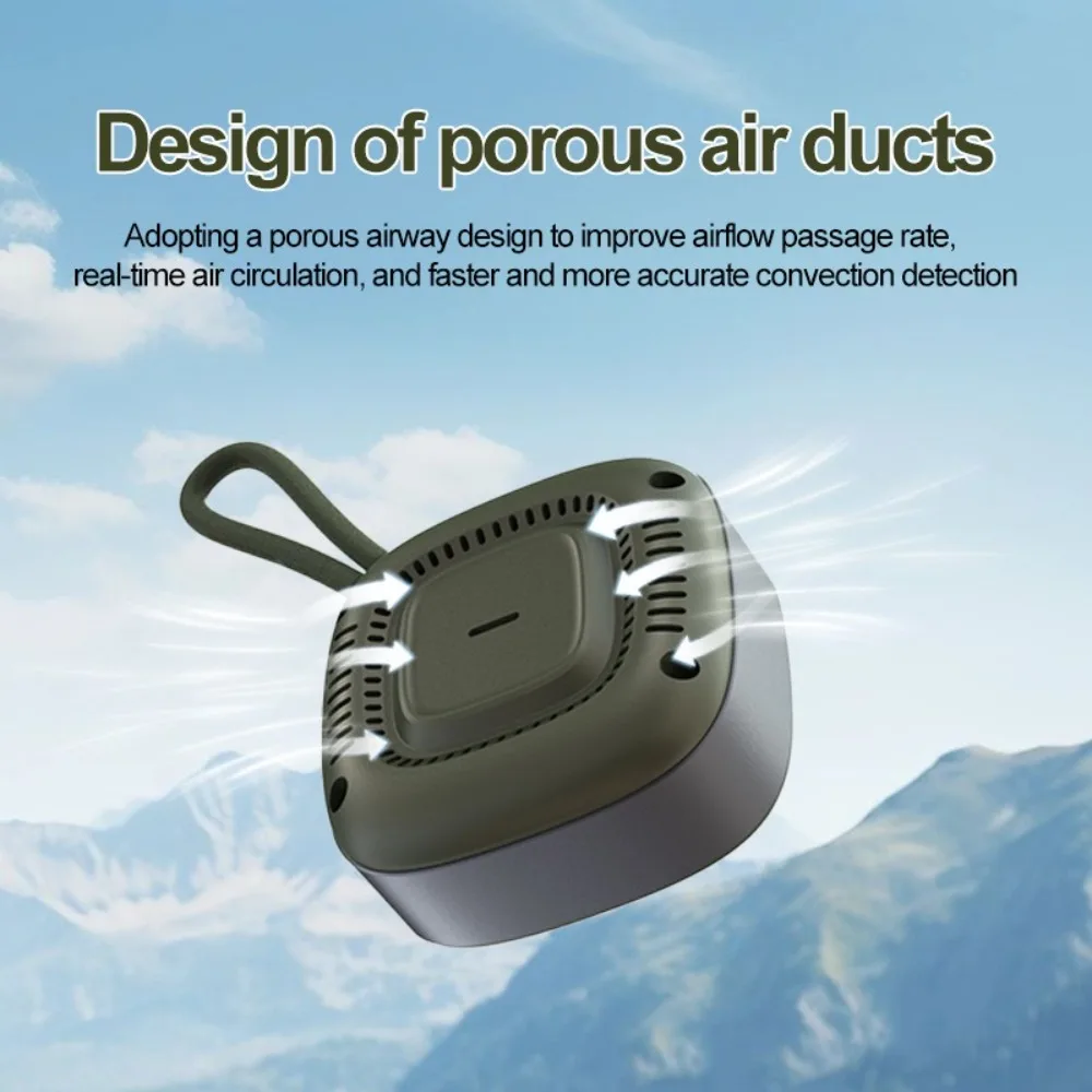 3 in 1 Carbon Monoxide Detector High Definition LCD Display Magnetic Temperature Humidity Detector Rechargeable