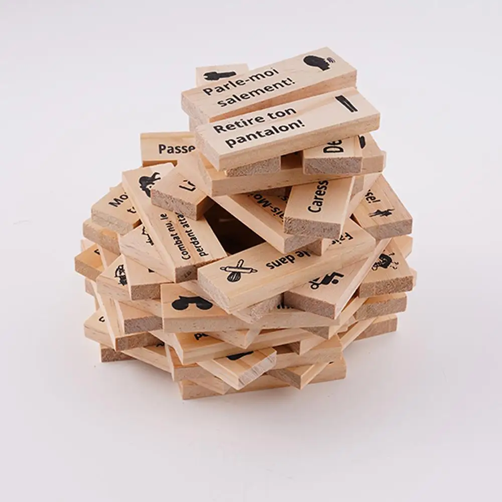 يؤرخ بنة برج لعبة ألعاب الكبار لليالي التاريخ عيد الحب ألعاب زوجين خشبية الفرنسية/الإسبانية/الإنجليزية/الألمانية النسخة