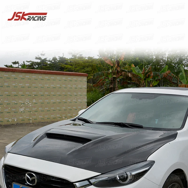 MPS STYLE CARBON FIBER HOOD For 2014-2019 MAZDA 3 AXELA