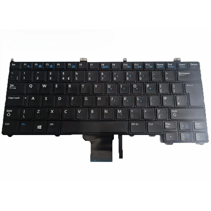 Nuevo Teclado Retroiluminado de Repuesto para Dell Latitude E7240 E7440 E7240 UK, Calidad OEM