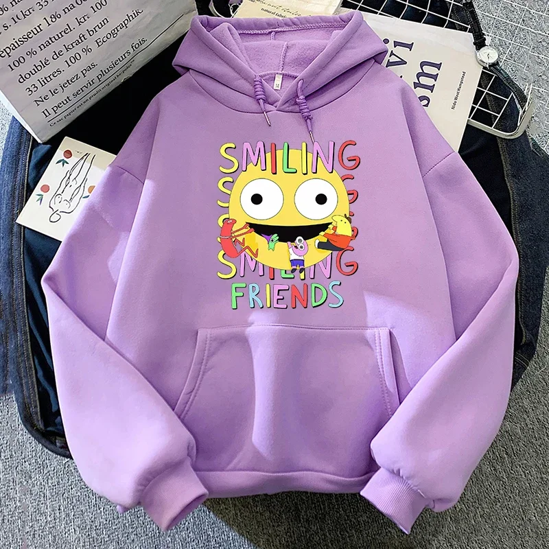 

Smiling Friends Hoodies Vintage Streetwear Men Clothing Winter Sweatshirts Male/female Long Sleeve Tops Cute Cartoon Sudaderas