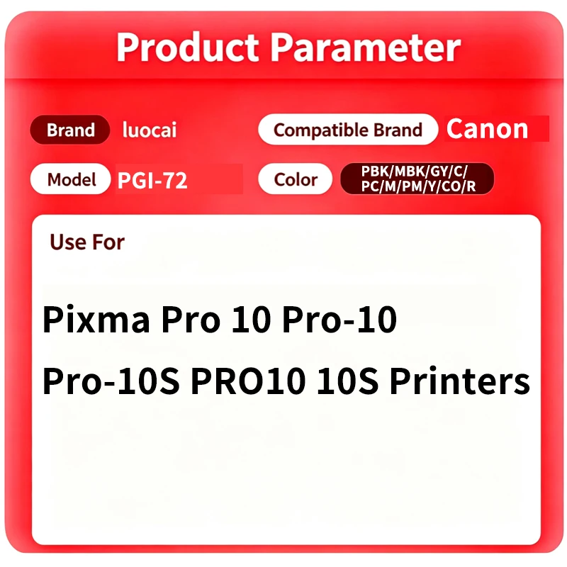 1/2/3 sets PGI-72 PGI72 PGI 72 Premium Inkjet ink Cartridges Compatible For Canon Pixma Pro 10 Pro-10 Pro-10S PRO10 10S Printers