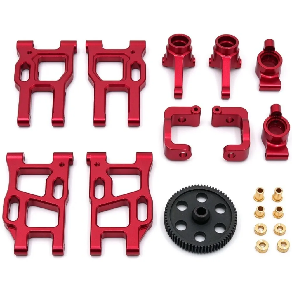1/10 RC Metal Suspension Arm Steering Cup Reduction Gear For LC Racing PTG-2, Aluminum Alloy Upgrade Replacement Accessories