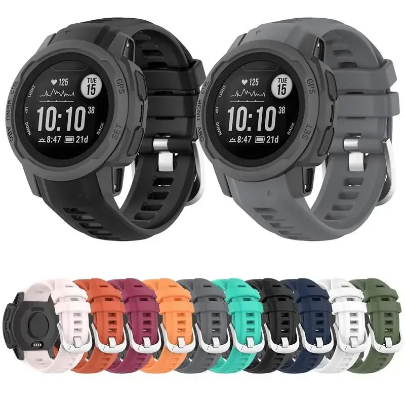 Silikon-Sportarmband für Garmin Instinct 2S Smartwatch Ersatzarmband für Garmin Instinct 2S Armband