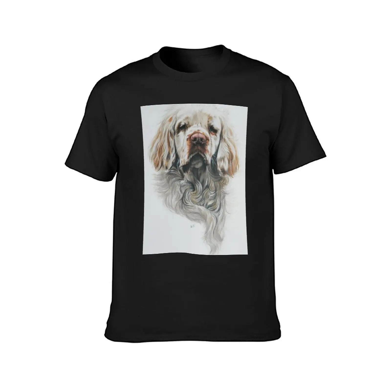 Clumber Spaniel in Watercolor T-Shirt plus size tops heavyweights black t shirts for men