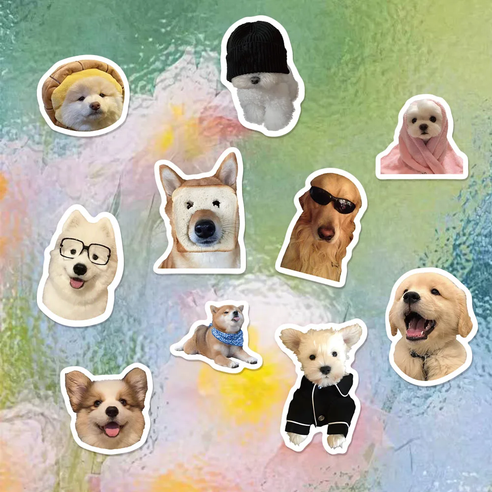 500PCS Ten Different Dog Funny Roll Stickers Small Pattern DIY Phone Case Notebook Skateboard Waterproof Stickers