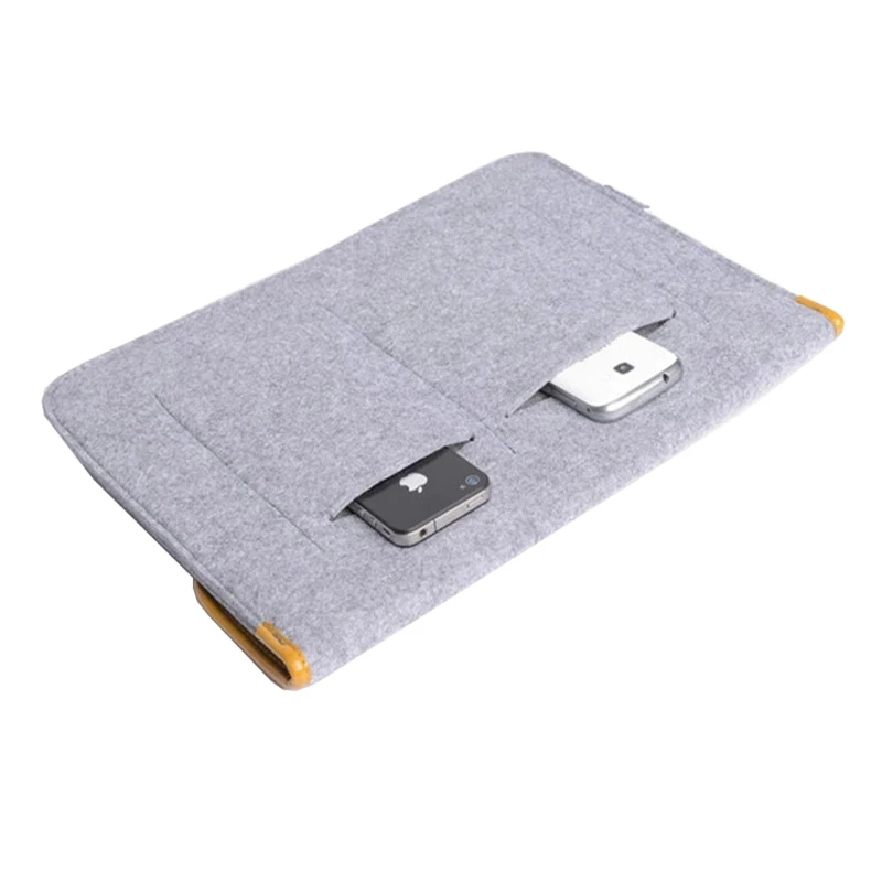 ซองจดหมายกระเป๋าแล็ปท็อปสําหรับ MacBook Anti Scratch พกพา 11/13/15 นิ้วกระเป๋าถือปุ่มกระเป๋าโทรศัพท์หลายกระเป๋า