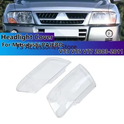 Car Headlamps Shell Cover For Mitsubishi Pajero V73 V75 V77 2003-2011 Clear Headlight Cover Transparent Lampshade Cover Lens