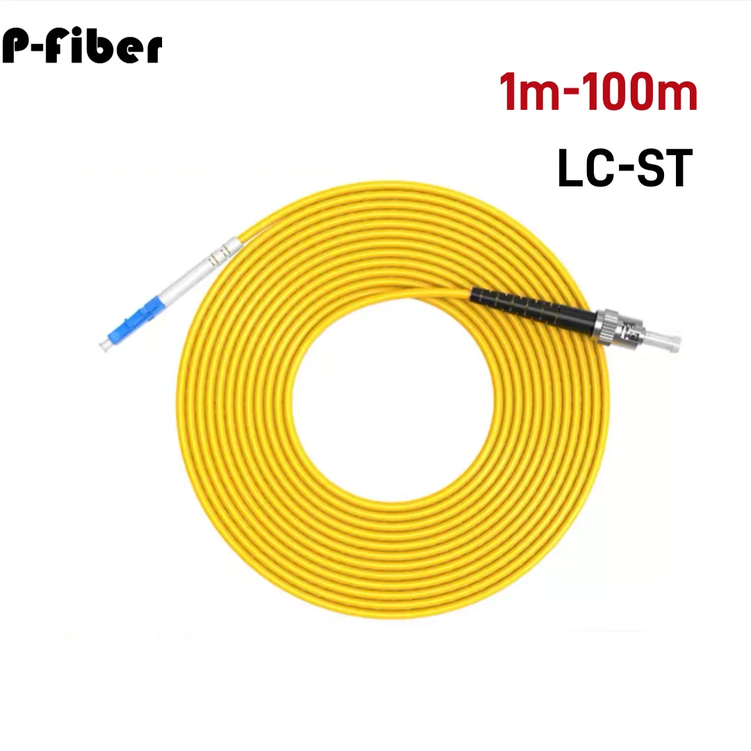 optical fiber jumper LC-ST 10pcs UPC 1-30m Singlemode ST LC patchcord 20M 15M 10M Simplex extension cable FTTH P-fiber