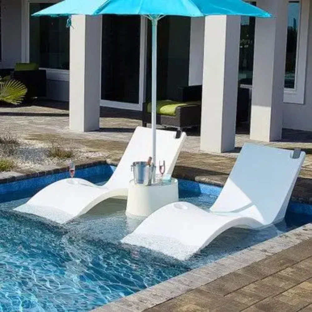 

Outdoor Furniture Design Modern Ice Bucket Fiberglass Frp in Water Pool Loungers Bed Pool Chair Sun Lounger