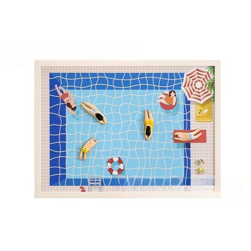 Magnetic suction meter box decorative painting DIY distribution box blocking hanging painting