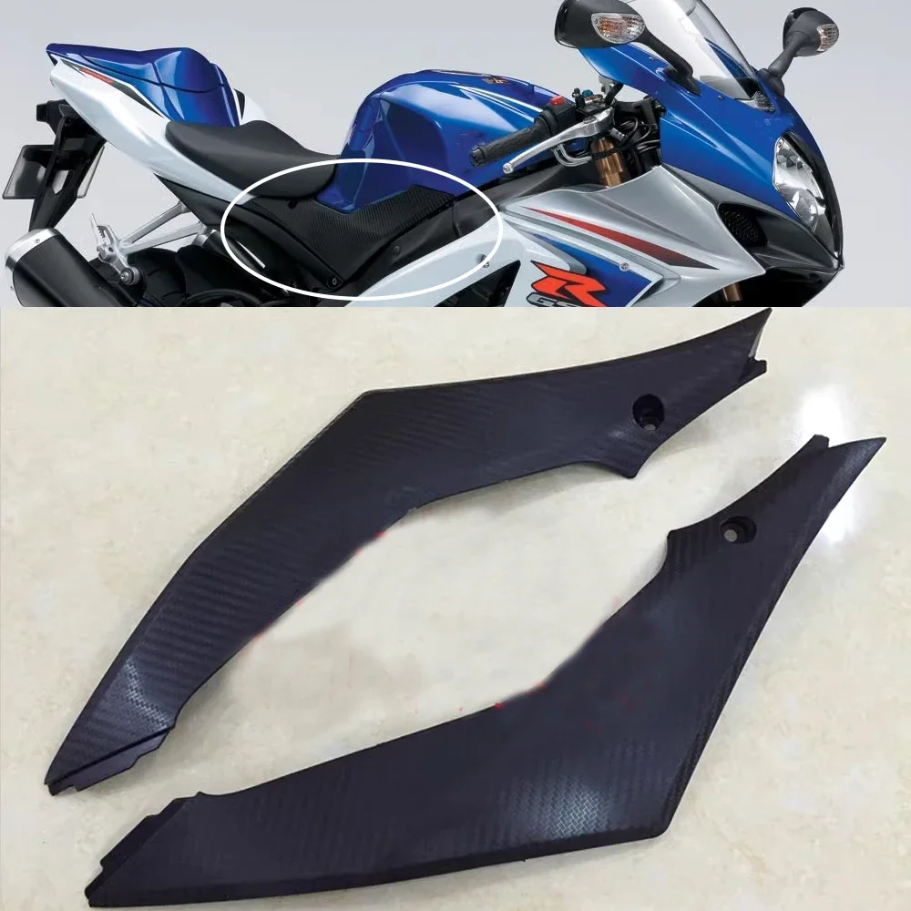 Motorcycle Fuel Tank Side Cover Panel Fairing Frame Trim Cowl For Suzuki GSXR1000 K7 GSX-R1000 2007 2008 GSXR 1000 Parts Carbon