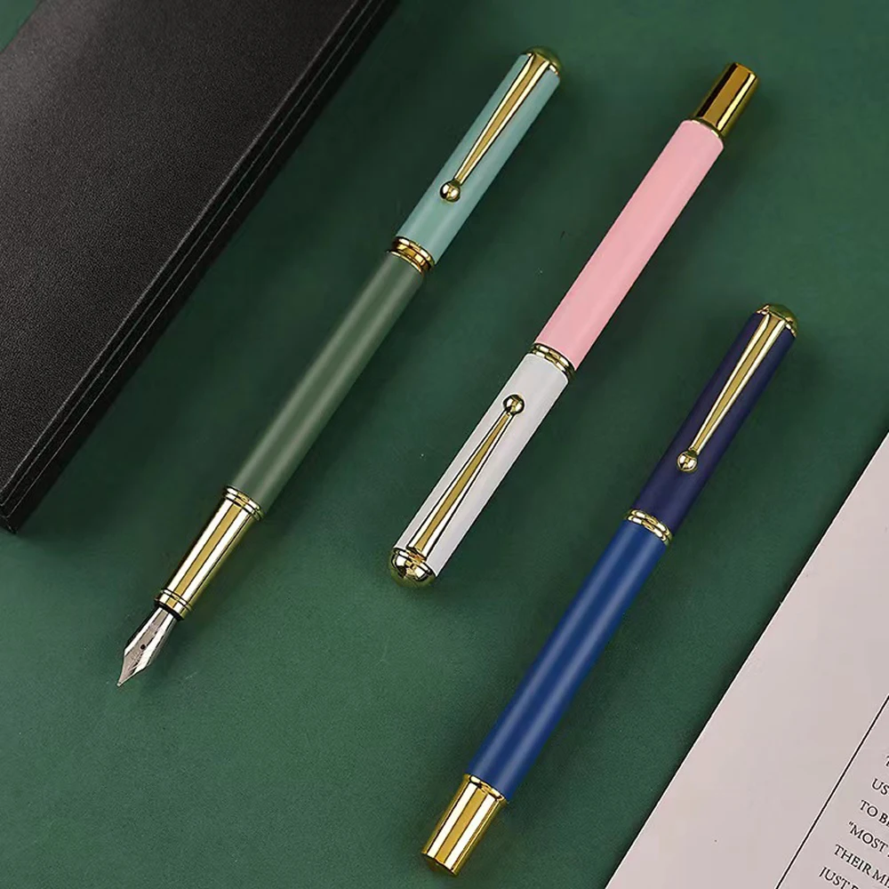 Hochwertiger neuer Morandi zweifarbiger Füllfederhalter aus Metall mit feiner 0,5-mm-Tintenstift, ausgezeichneter Schreibstift für Geschäftsbüros – Detail 1