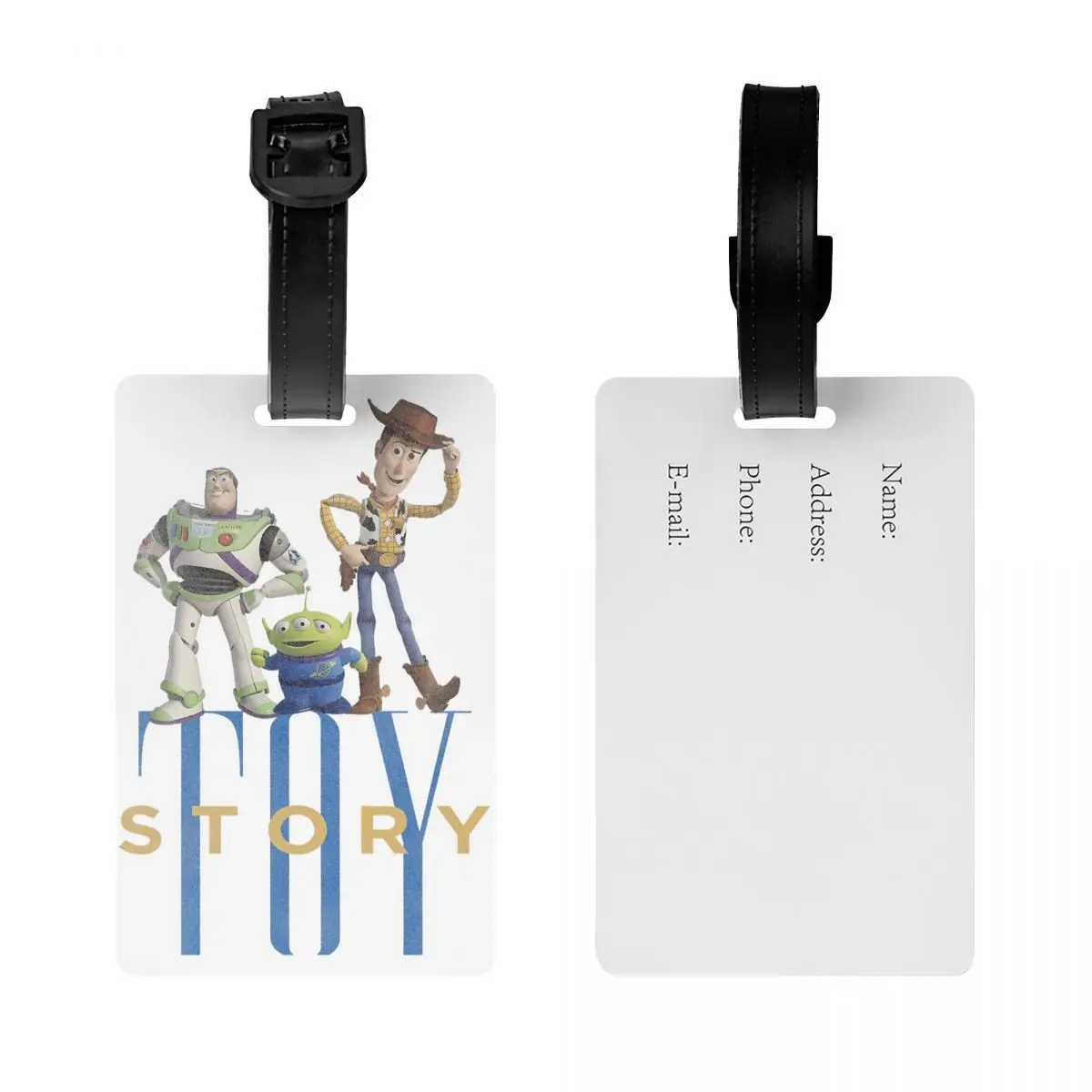 Toy Story Cartoon Kids Luggage Tags Travel Buzz Lightyear Woody Holder Baggage Boarding Tags Luggage Bag Case Tags ID Aircraft