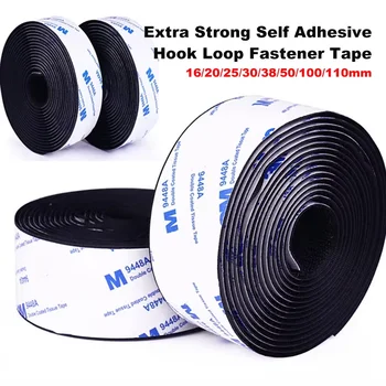 1M 여분의 강한 자체 접착 후크 및 루프 패스너 테이프 나일론 스티커 접착 스트립 DIY 공예 16/25/25/30/35/50/100/110mm
