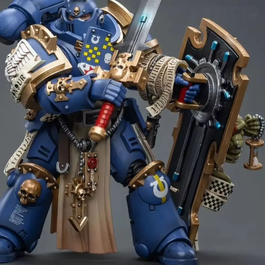 【In stock】JOYTOY Warhammer 40K Ultramarines Primaris Captain with Relic Shield and Power Sword Gift Toys 1/18 Action Figure