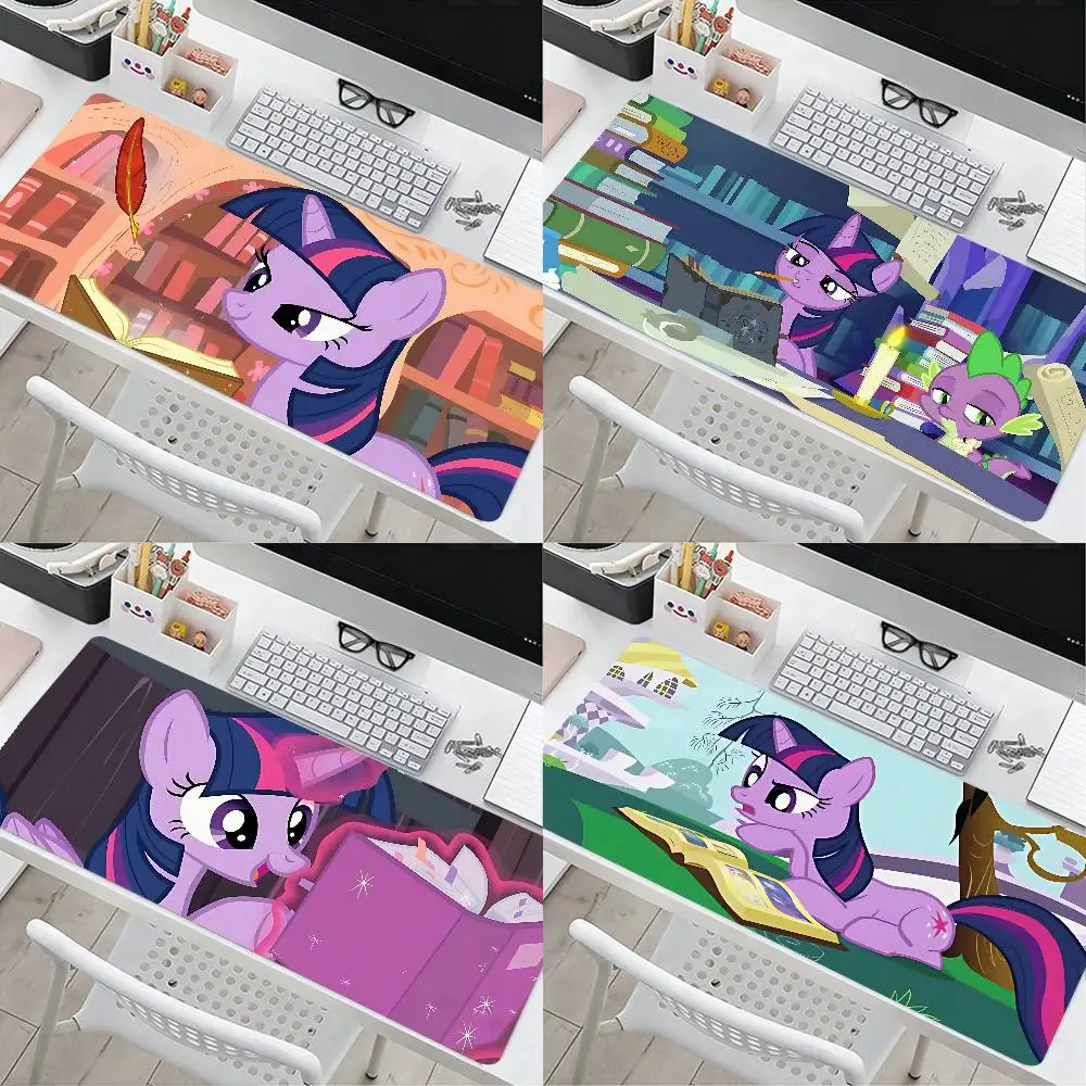 Cute T-Twilight Sparkles Mouse Pad Computer Mat Deskpad Laptop Keyboard Mat Office Large Landscape Mousepad