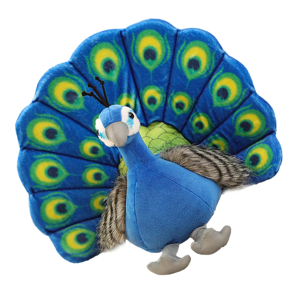 

30cm Cartoon Peafowl Stuffed Animal Toys Lifelike Soft Plush Peacock Doll Bird Toy For Kids Children Gifts