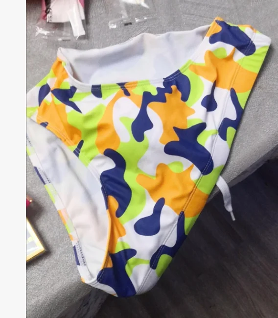 2026Camouflage Men's Swimsuit Low Waist Fashion Swimsuit Sports Fitness Surf Brief 10021