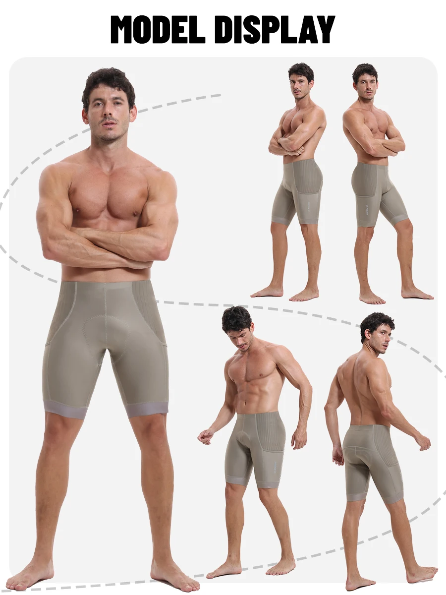 X-TIGER Herren-Radshorts, atmungsaktiv, schmal geschnitten, Rennradshorts, stoßdämpfend, mit Schwammeinlage, Sommer-Shorts für Langstreckenfahrten – Detail 11