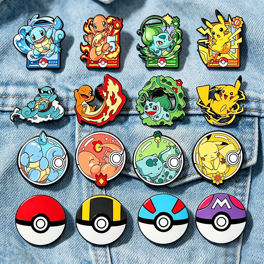 เข็มกลัดโลหะลายโปเกมอนน่ารัก 8 - Anime Cosplay Pokemon บทวิจารณ์และราคา