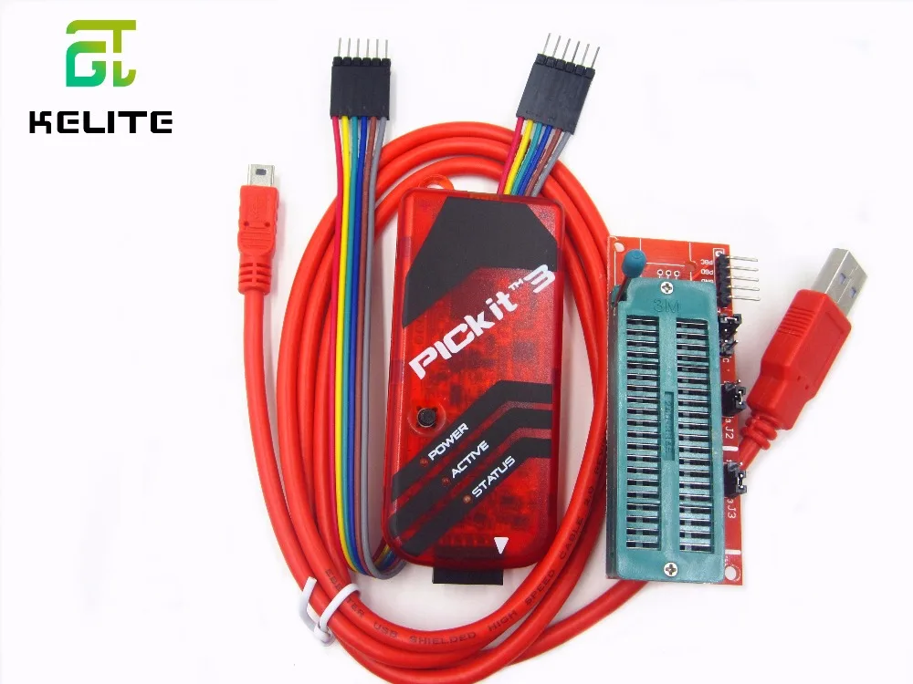 

1SET PICKIT3 Programmer + PIC ICD2 PICKit 2 PICKIT 3 Programming Adapter Universal Programmer Seat FZ0508