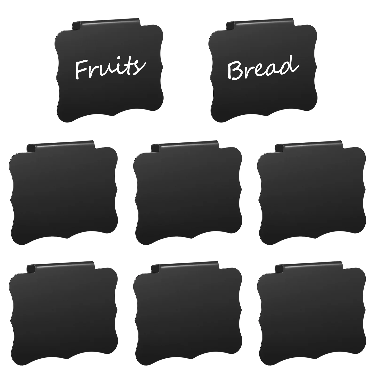 8 Pcs Price Tag Holder Clip on Label Bulk Baskets Shelf Storage Bin Labels Removable Chalkboard Mini