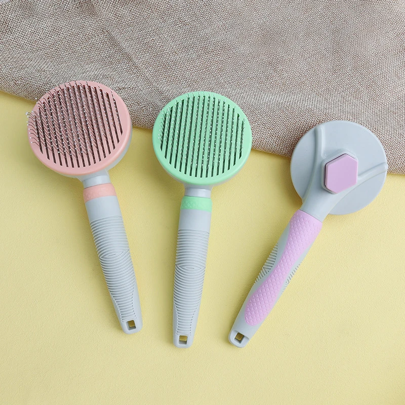 

Pet Self-Cleaning Comb for Long Hair Dogs Cats Anti Slip Comfortable Massage Shower Pet Brush Cepillo Quita Pelos De Mascota