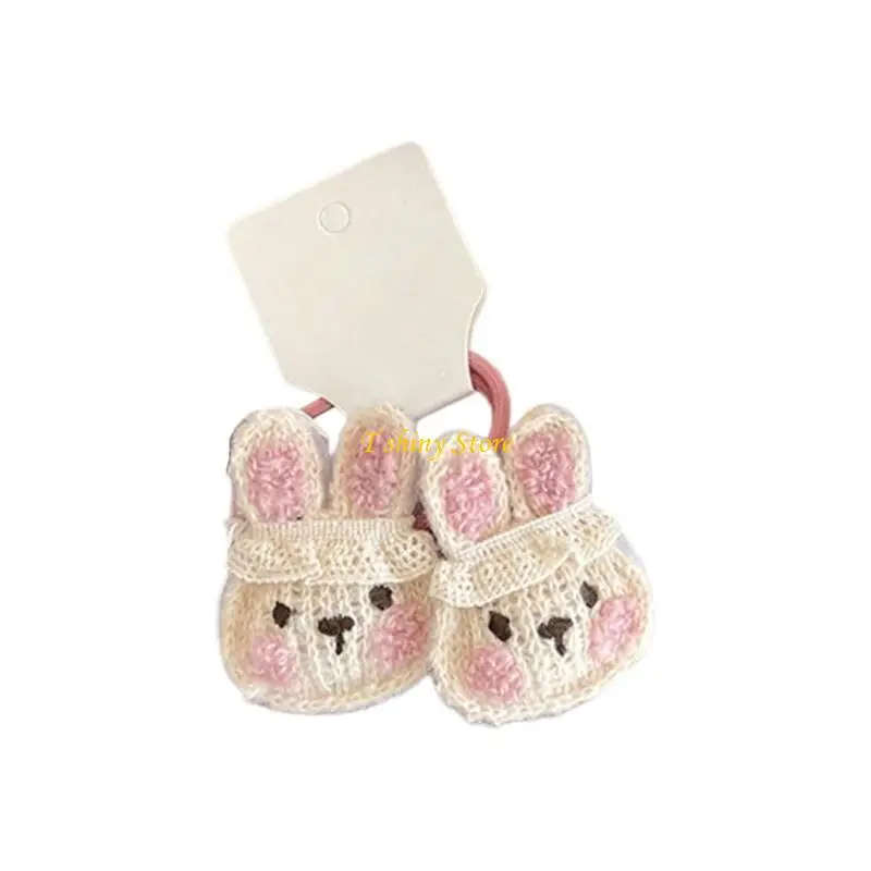 

N58F Детские тканевые аксессуары для волос в форме овощей с резными животными, нежная эластичная фиксация