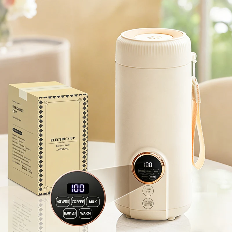 

100 ℃ Электрическая чашка-термос 220В с вилкой EU/UK, для кипячения воды, герметичная, с автоотключением, для путешествий, чая и кофе, с функцией поддержания тепла