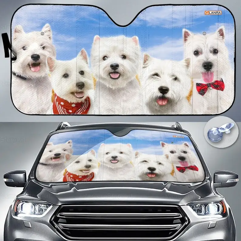 

Westie Car Sun Shade, Westie Lover, Auto Car Sunshade, Dog Car Sun Shade, Car Decoration, Dog Lover Gifts, Gift For Him PHT04220