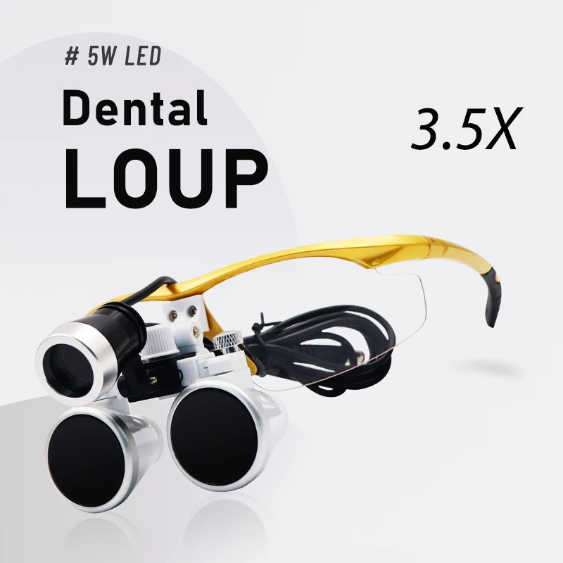 Dental Medical Magnifier Light With 3.5X420mm Headlight Light Power With Adjustable Lamp Lab Medical Loupes Magnification