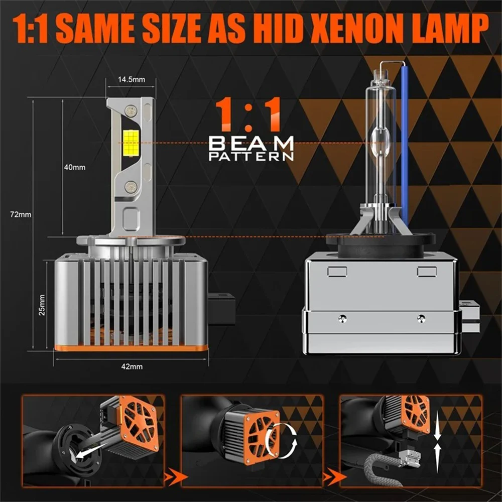 D1S D3S LED سيارة المصابيح الأمامية لمبات Canbus HID D3S 30 Led مصباح الضباب D2S D4S D8S 2800 واط D1R D2R D3R D4R CANBUS عالية منخفضة ضوء 12 فولت 24 فولت