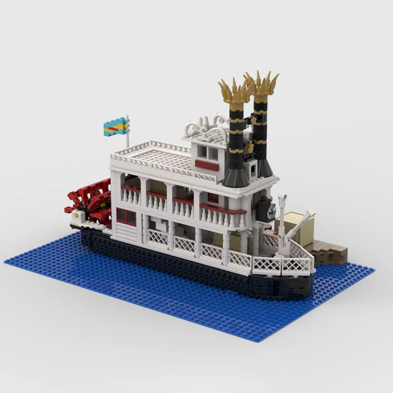 

1004 шт. MOC Mark Twain River Boat Disneying Строительные блоки Рождественский подарок DIY Инженерный проект Идеально подходит для молодежи в помещении