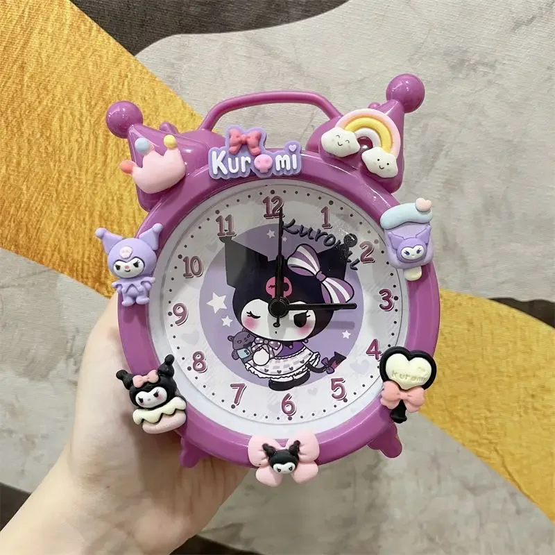 Disney Stitch Alarm Clock for Children Anime Lilo & Stitch Silent Alarm Clock with Light Women Bedroom Decoration Desk Kids Gift