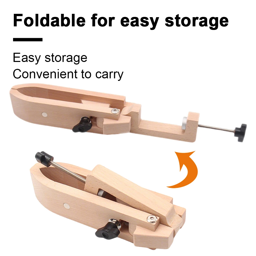 Hand-sewn Wooden Clamp DIY Adjustable Clamping Desktop Foldable Leather Sewing Tool Thread Holder Handmade Leather Clamp
