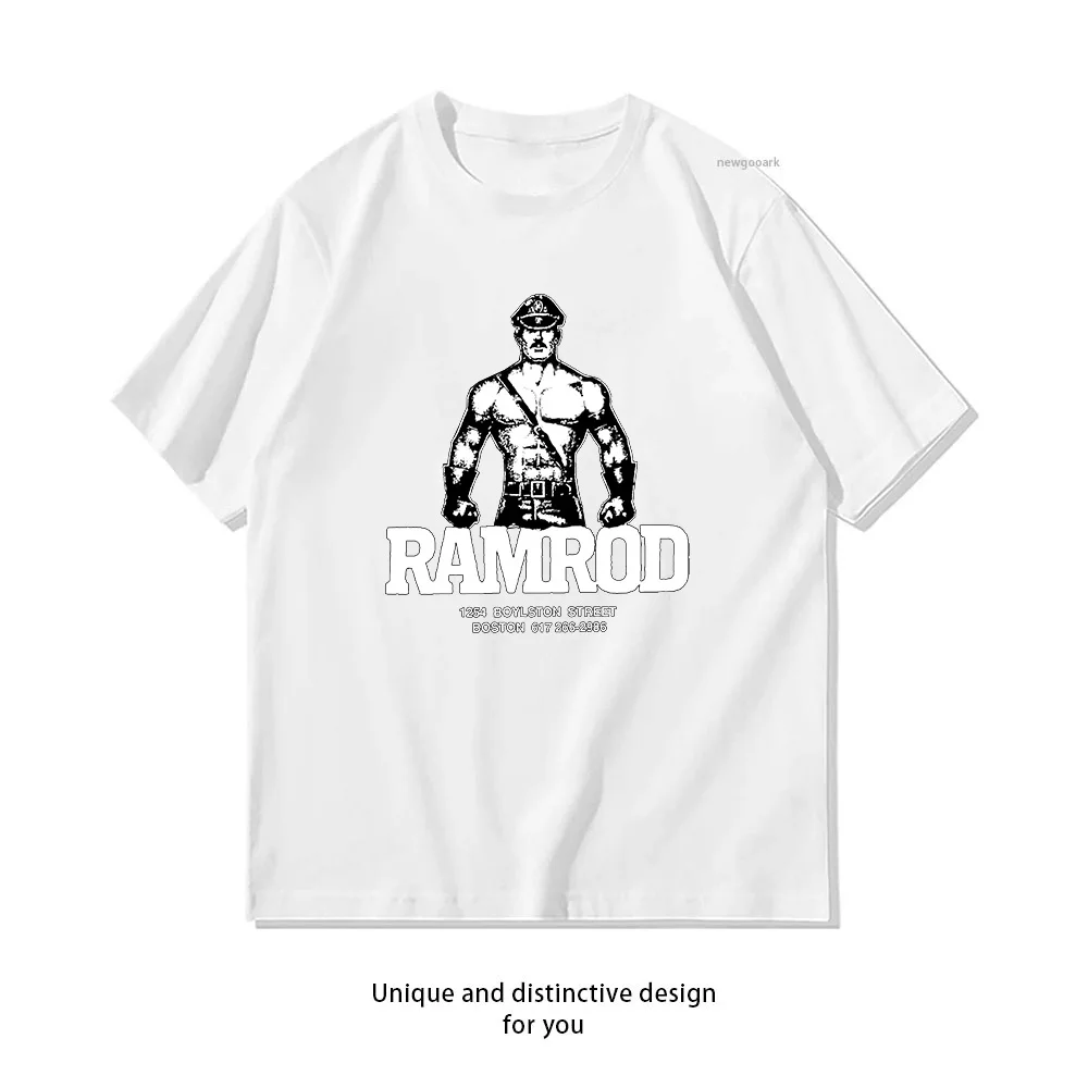 Ramrod Dark Gay Vintage Boston Framed Gay Pride t-shirt Adult Unisex Casual cotton printed t shirts homosexual streetwear
