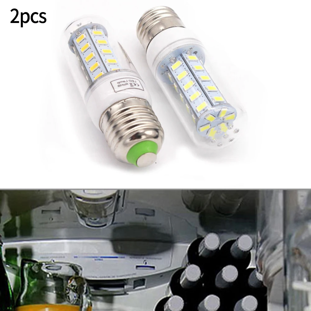 

2pcs For E27 Refrigerator Light Bulbs AC220-240V 6W Refrigerator Part 5304511738 Replaces: PS12364857 AP6278388 For 360 Degree