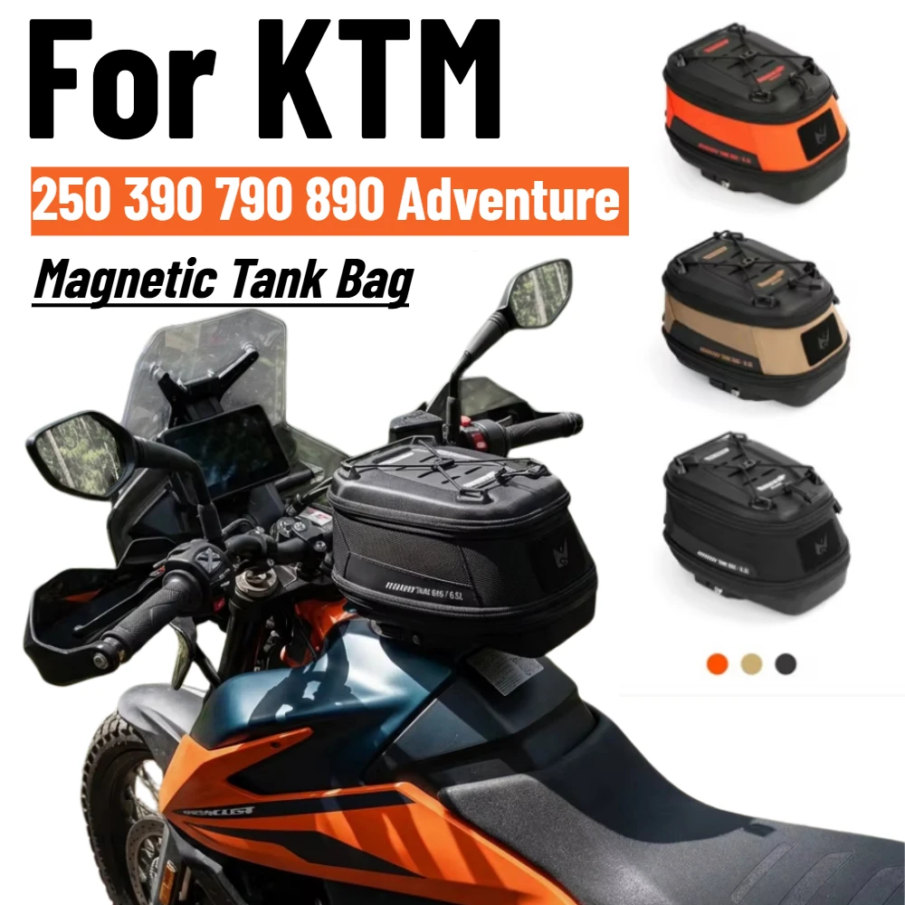 For KTM 250 390 790 890 Adventure ADV R Motorcycle Magnetic Tank Bag Quick Release Waterproof 6.5L Anti-theft Motor Luggage