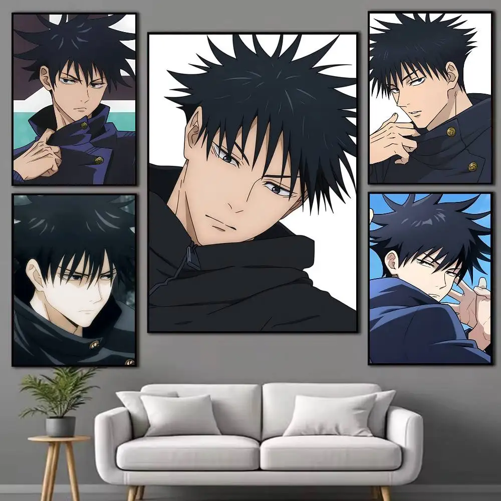 Cartoon F-Fushiguro Megumi Poster Waterproof Wall Art Sticker For Bar Living Room Vintage Decor High Quality Print Gift