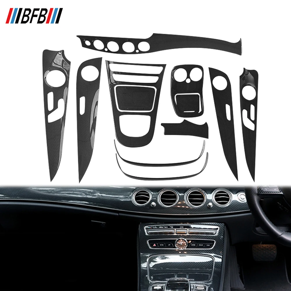 

Внутренняя отделка из углеродного волокна BFB Real Dry Carbon для Mercedes Benz All New E Class W213, полная внутренняя отделка панели, крышка приборной панели