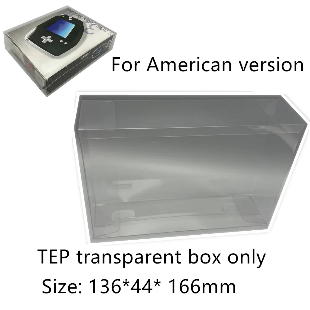 

Коллекционный прозрачный футляр для хранения игр GBA/Nintendo Game Boy Advance/US Game, прозрачные коробки TEP, прозрачный чехол для коллекционирования.