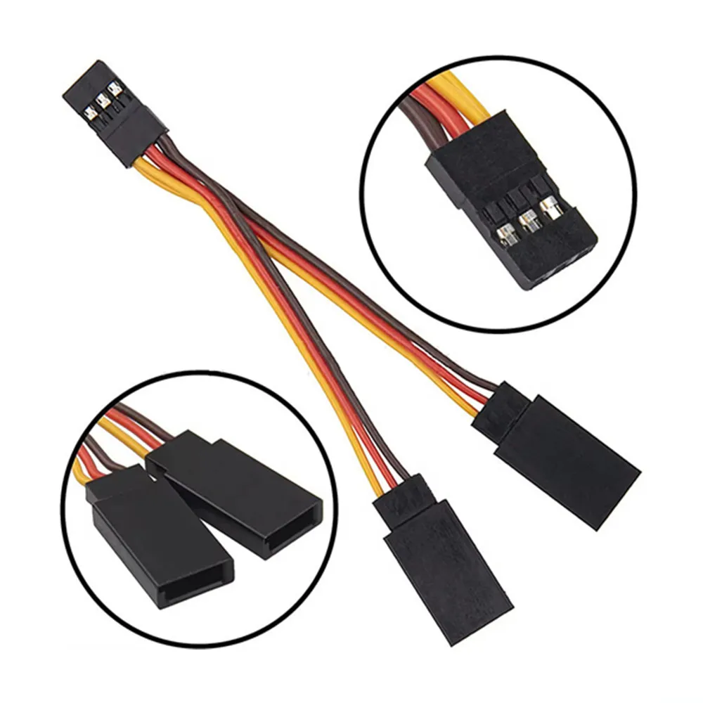 كابل مقسم طراز JR ، سلك تمديد لنماذج التحكم عن بعد ، سيارة ، طائرة ، طائرة هليكوبتر ، 7 ، سيرفو "سيرفو ، 1 ذكر إلى 2 أنثى ، 5 ، 10 #3