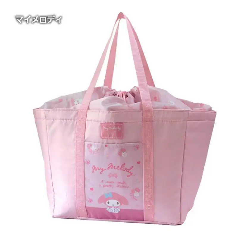 Kawaii Sanrio Cinnamoroll My Melody Kuromi Kitty Cartoon Cool Large Capacity Shopping Bag Convenient Safety Bag for Going Out