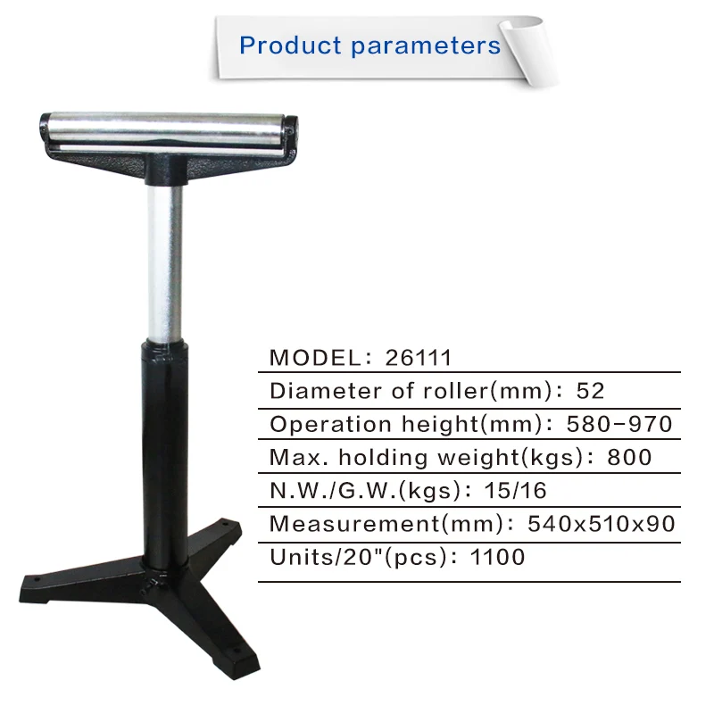 Suporte de rolo pesado, Ferramenta de madeira, Roller Stand, 26112 V